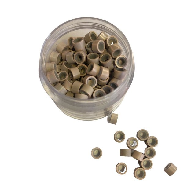 Imagen de Microring con Silicona Beige Claro 200 unidades Baiding