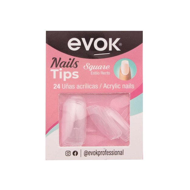 Imagen de Uñas Postizas Cuadradas Evok 24 unidades