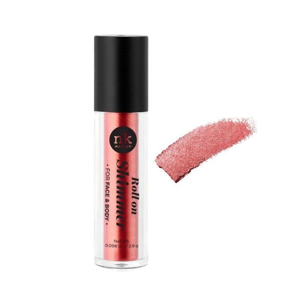 Imagen de Roll On Shimmer Rostro y Cuerpo Nicka K N°04 Rose Red