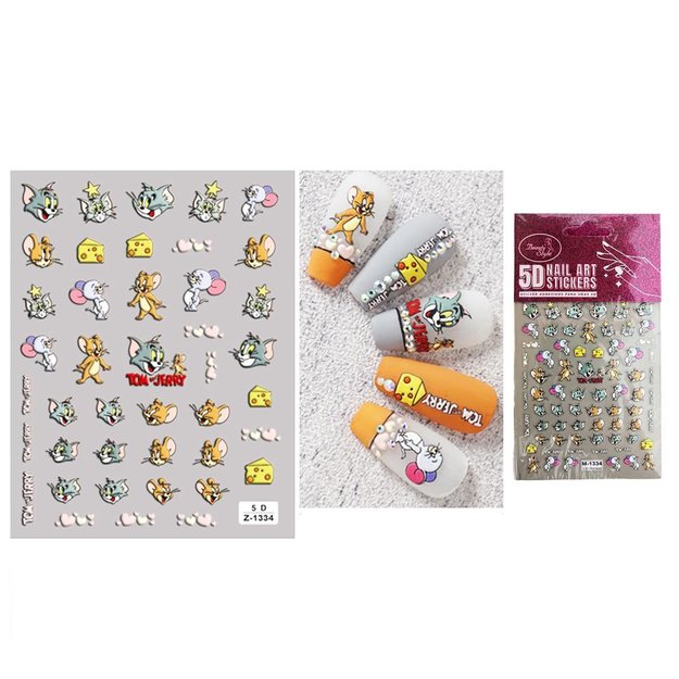 Imagen de Stickers para Uñas 5D Beauty Style Tom y Jerry