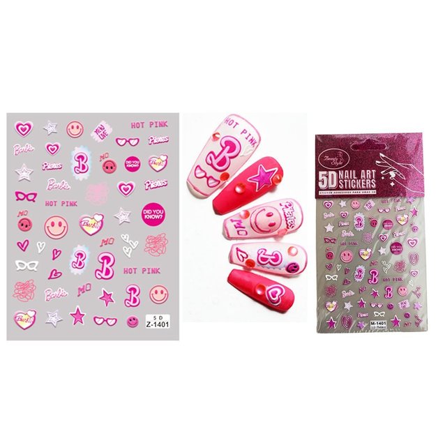 Imagen de Stickers para Uñas 5D Beauty Style Barbie