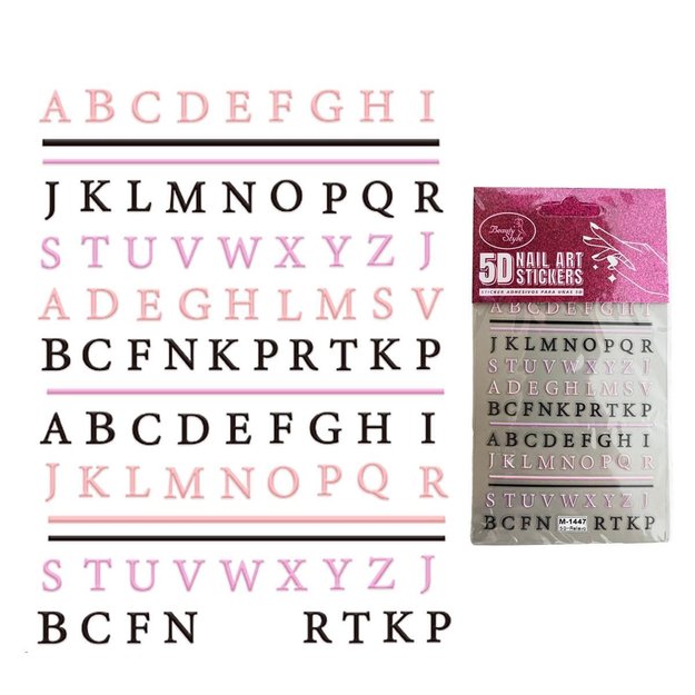 Imagen de Stickers para Uñas 5D Beauty Style Letras