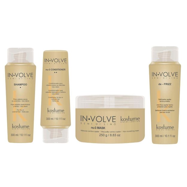 Imagen de Pack Kostume Reparacion Semi de Lino Sh+Aco +Mas +Anti Frizz
