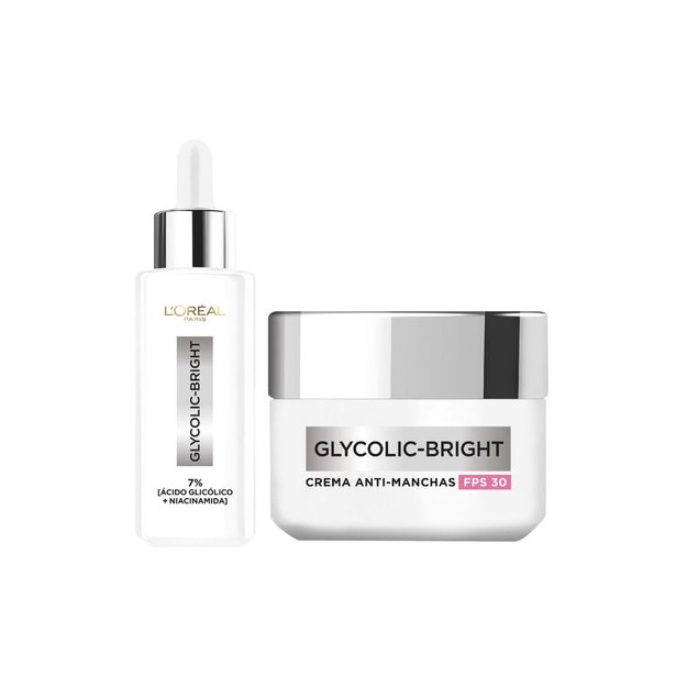 Imagen de Pack Loreal Glycolic Bright Crema de Dia + Serum