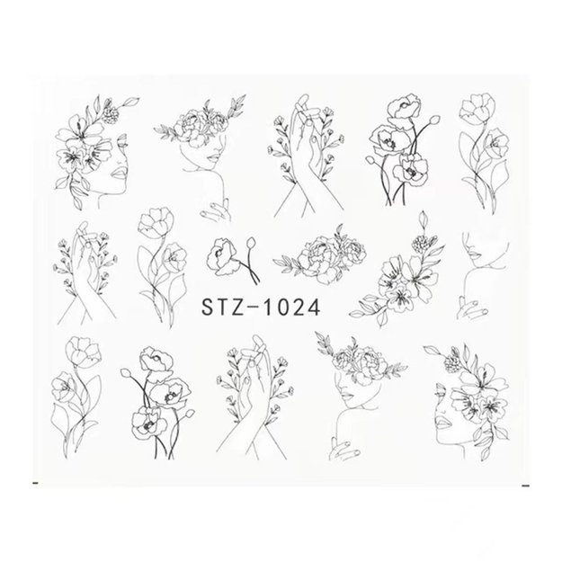 Imagen de Stickers Al Agua para Uñas Beauty Style STZ-1024