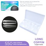 Imagen de Tips de Gel Soft 550 unidades Evok Coffin Largo