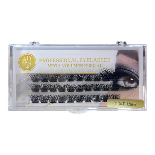Imagen de Pestañas Postizas Mega Volumen Ruso 4D TL34-D-12mm
