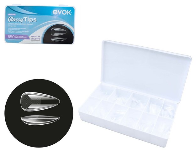 Imagen de Uñas de Gel Suave Evok Medium Stiletto 550 u