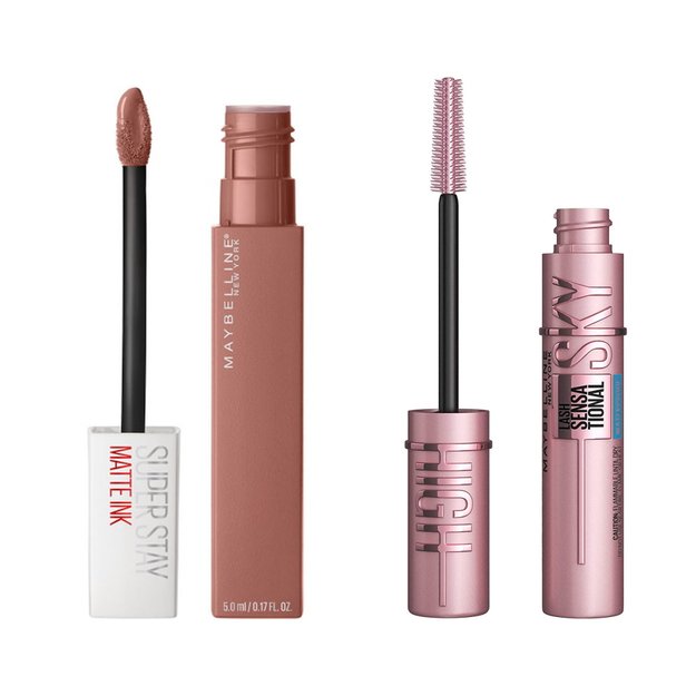 Imagen de Pack Maybelline Superstay Matte Ink 65 + Mascara Sky High WP