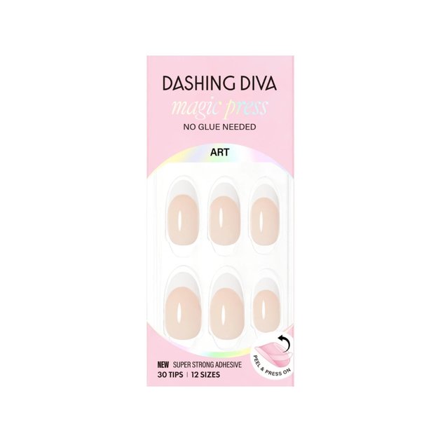 Imagen de Uñas en Gel Hortensia Dashing Diva Clear French Almond