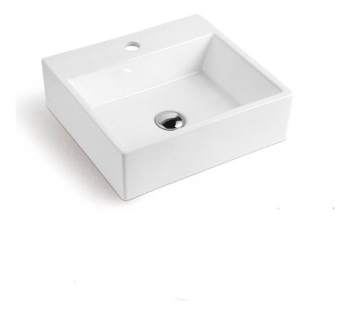 Imagen de Lavatorio apoyo rectangular 33.5x29x12 blanco DMC
