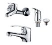 Imagen de JUEGO DE GRIFERIA LAVATORIO BIDET BAÑERA CROMO CAPRI DMC