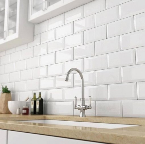 Imagen de Caja cerámica revestimiento blanco satinado 10X20 (1,04m2/caja) CERAL