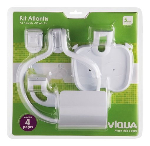 Imagen de Kit De Accesorios Para Baño 4 Piezas Linea Atlantis Viqua
