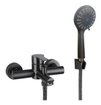 Imagen de JUEGO DE GRIFERIA MONOC LAVATORIO BIDET BAÑERA MILANO NEGRO MATE  DMC