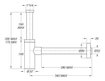 Imagen de SIFON BOTELLA/TUBULAR ABS NEGRO MATE  1 1/4 SIN VALVULA BONOMINI
