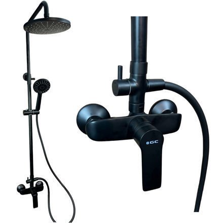 Imagen de Barral ducha exterior monoc. blaster negro mate GC