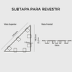 Imagen de Rejilla triangular c/base acero tapa oculta ( revestible ) Vertex LINEART