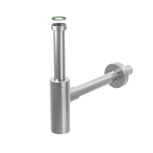 Imagen de Sifón botella/tubular acero satinado Inoxmater 1 1/4 sin válvula BONOMINI