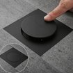 Imagen de Rejilla para piso 15x15 negro mate push DMC