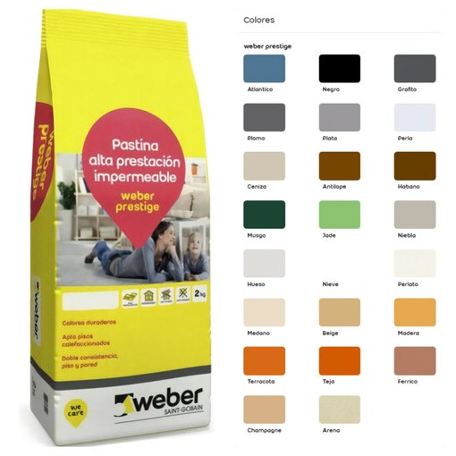 Imagen de Pastina Impermeable 2kg WEBER             COLORES DISPONIBLES