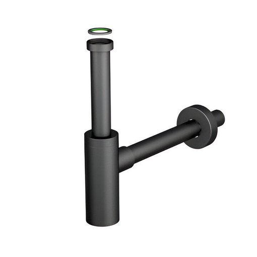 Imagen de Sifón botella/tubular acero negro Inoxmater 1 1/4 sin valvula BONOMINI