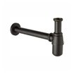 Imagen de SIFON BOTELLA/TUBULAR ABS NEGRO MATE  1 1/4 SIN VALVULA BONOMINI