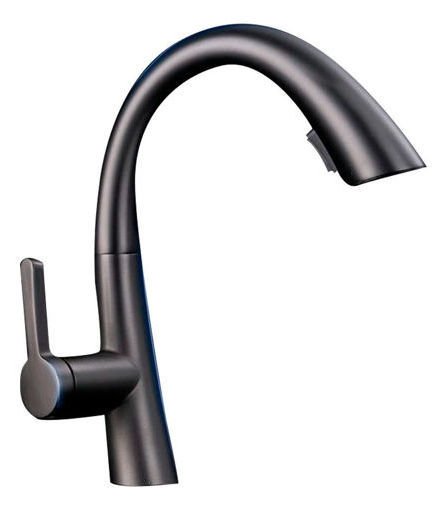 Imagen de Grifo cocina mesa extraible negro mate style DMC