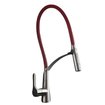 Imagen de Grifo cocina con extensible rojo acero inox. FIMETA