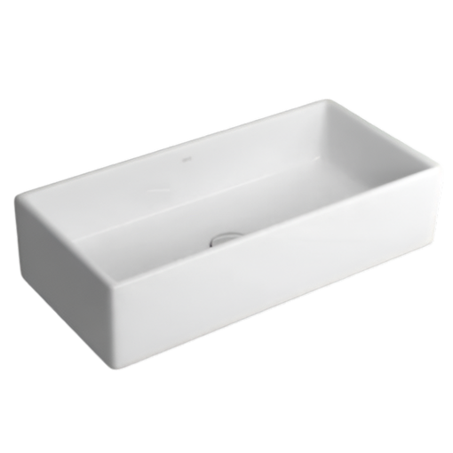 Imagen de Lavatorio apoyo rectangular 56X28 L107 blanco DECA