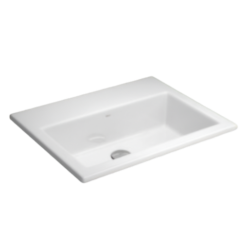 Imagen de Lavatorio de sobreponer rectangular 54x43 blanco DECA