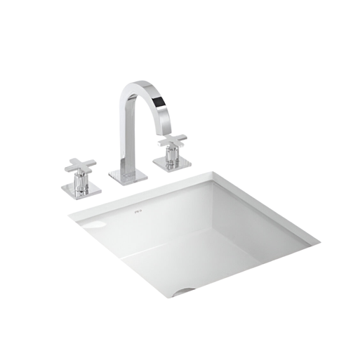 Imagen de Lavatorio de embutir cuadrado 41x41 blanco DECA