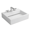 Imagen de Lavatorio rectangular con válvula oculta 46x56x13.5 blanco DECA