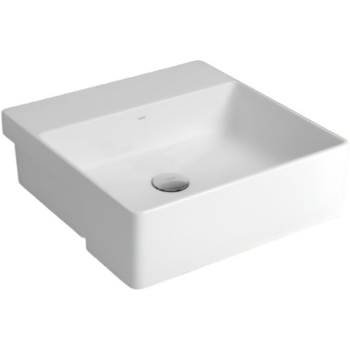 Imagen de Lavatorio de semi encastre cuadrado 41x41 blanco DECA