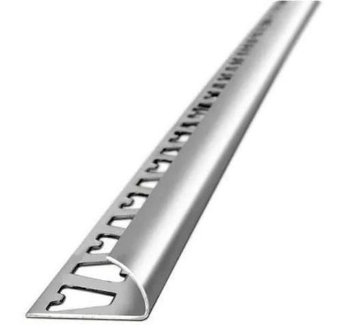 Imagen de Guardacanto arco aluminio 10mm x 2,5 cromo mate ATRIM