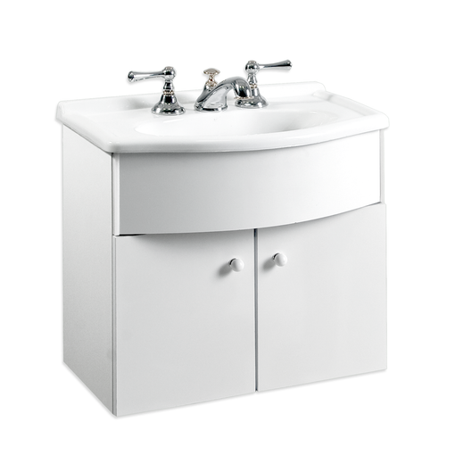 Imagen de Mueble 50X40 de colgar Roma blanco con bacha acrílica AMUBE