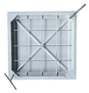 Imagen de TAPA Y MARCO MOSAICO RESINA 40X40 (LIGHT DUTY) PEATONAL LACHS