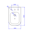 Imagen de Bidet axis 1 perforación negro mate DECA