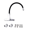 Imagen de GRIFO COCINA PARED PICO ALTO FLEXIBLE NEGRO A 20cm Cromo MURDOCK