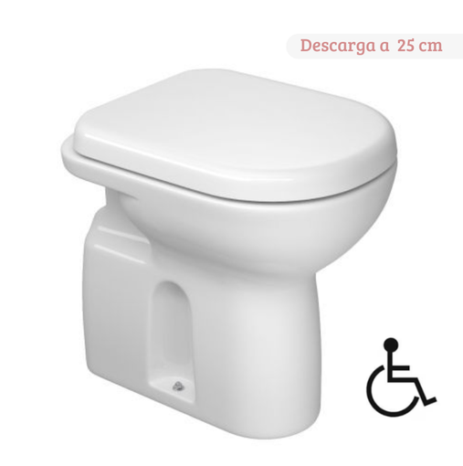 Imagen de Inodoro corto blanco Vogue Conforto DECA