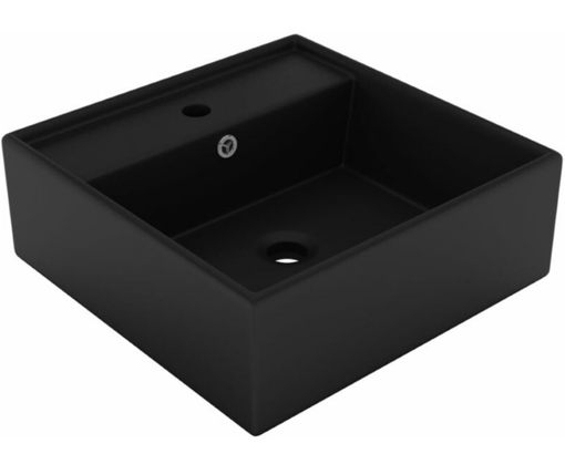 Imagen de LAVATORIO APOYO CUADRADO 36.5x36.5x13.5  NEGRO MATE DMC