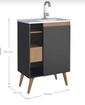 Imagen de MUEBLE VANITORY LOTUS NEGRO 60CM CON LAVAMANOS