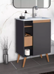 Imagen de MUEBLE VANITORY LOTUS NEGRO 60CM CON LAVAMANOS