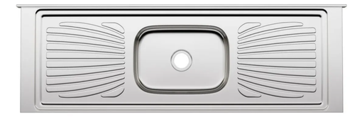 Imagen de Mesada con pileta simple central acero inox 1,50 FORMINOX
