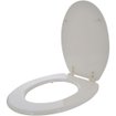 Imagen de Tapa de inodoro universal blanca de MDF con herrajes plásticos DMC