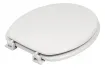 Imagen de Tapa de inodoro universal blanca de MDF con herrajes plásticos DMC