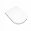 Imagen de Tapa de inodoro Vogue/Bari blanca de MDF con herrajes metálicos DMC