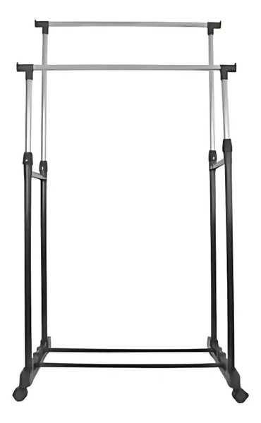 Imagen de Perchero Colgador Doble Exhibidor De Ropa Metalico -8006 Negro
