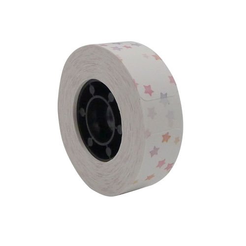 Imagen de ROLLO ETIQUETA TERMICA MINI IMPRESORA 15MM x 4M DISEÑO ESTRELLAS