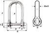 Imagen de Grillete recto largo perno fijo 10 mm